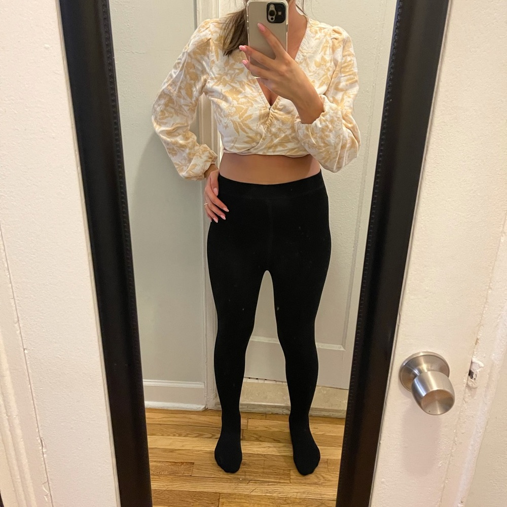 Fleece tights. XS/ XXS. New. Black